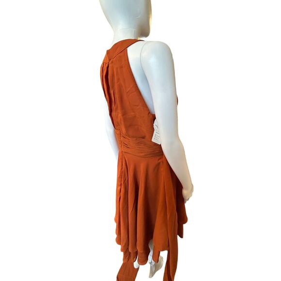 Anya Women's Halterneck Chiffon Knee-Length Wedding Guest Dress Size 12 wom3002 - Picture 6 of 10